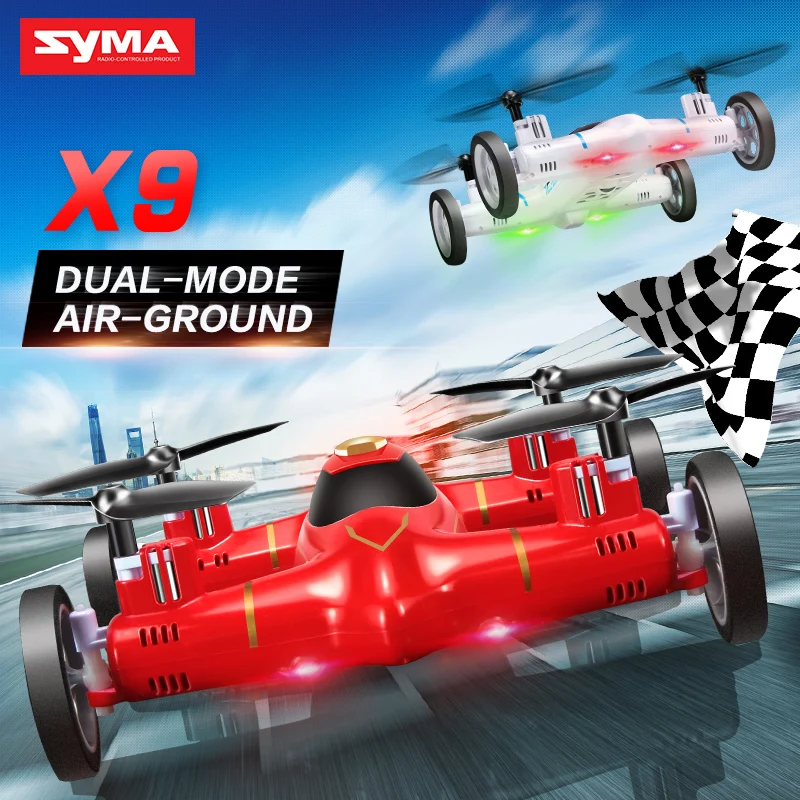 Original SYMA X9 4WD 2.4GHz RC Flying Car Remote Control Model Off Road