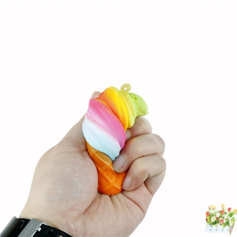 Kawaii супер медленно поднимающийся jumbo мягкий хлеб булочка торт сладкий Шарм ароматизированные детские игрушки Радужное мороженое подарок телефон ремни