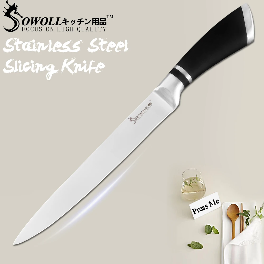 

SOWOLL 8 inch Slicing Cooking Knives Cutlery kitchen Knives Sharp Cleaver Slicing Knives Gift Knife kitchen Accessories Tools