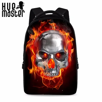 

15.6 Inch Laptop Backpack College Students School Bag Skull Printing Back Pack High Capacity Rucksack Female Male Mochila Hombre