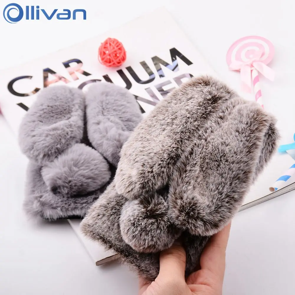 

For Xiaomi Redmi Note 5 Case 3D Cute Rabbit Hairy Winter Warm Fluffy Fur Phone Case For Xiaomi Max 3 6X A2 Lite Redmi Note 6 Pro