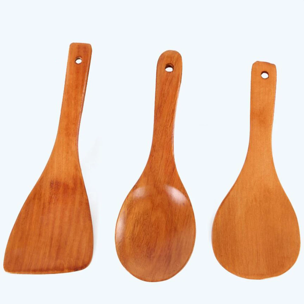 Деревянная ложка специальная лопатка для антипригарного горшка деревянная ложка для риса кухня, кухонная утварь инструмент для кухни 120 ГБ
