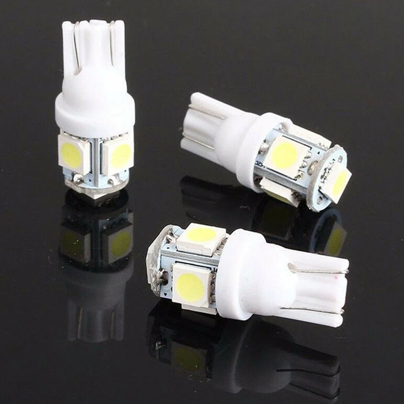 20 шт. автомобильные фонари T10 5050 5-SMD Белый светодиодный номерной знак 5 Вт