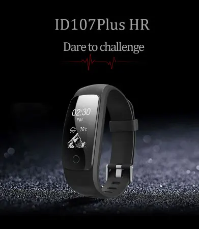 

ID107 HR plus Smart Bracelet heart rate Monitors sports cardio Fitness tracker guide breathing Bluetooth band