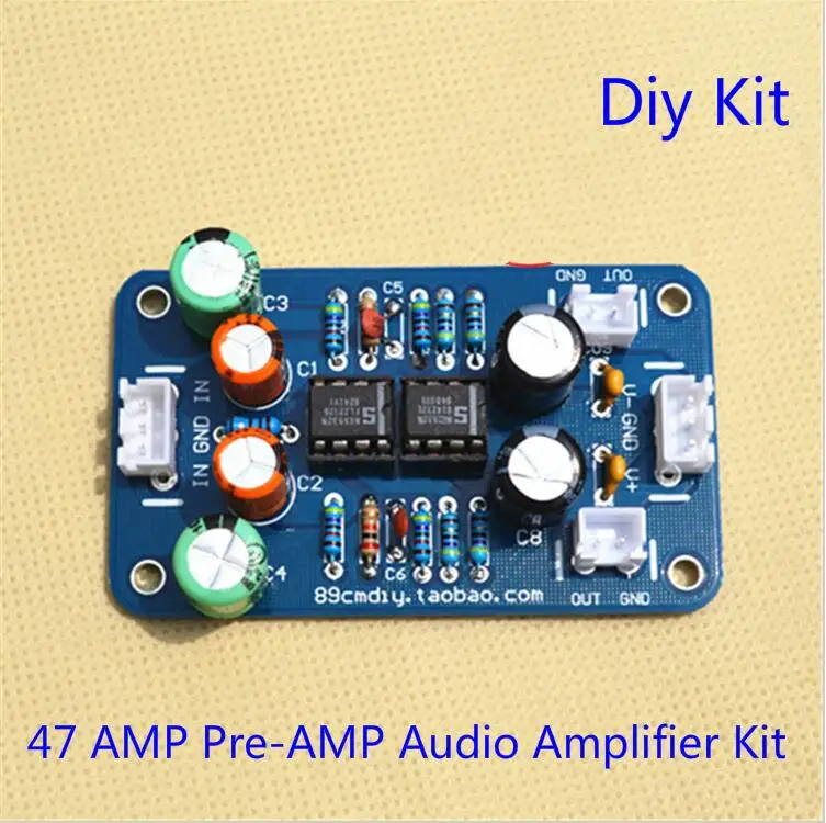 Headphone Amplifier Kit 47 AMP Pre AMP Audio Amplifier Kit