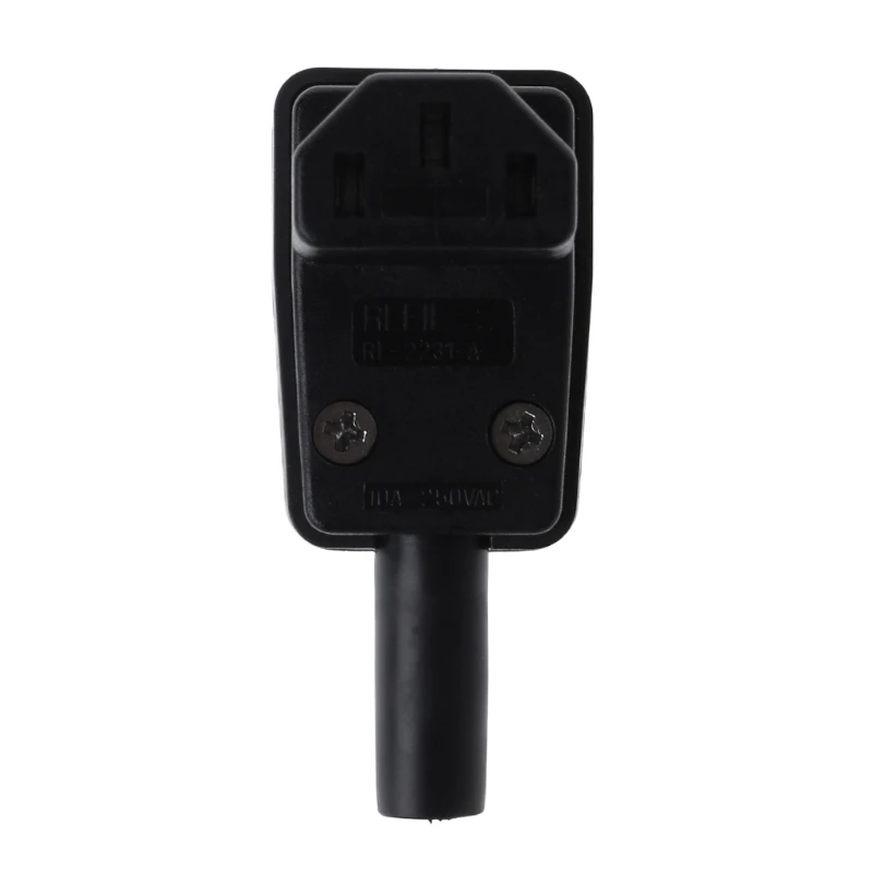 OOTDTY 90 градусный Угловой IEC 320 C13 гнездовой разъем AC 10A 250V черный шнур