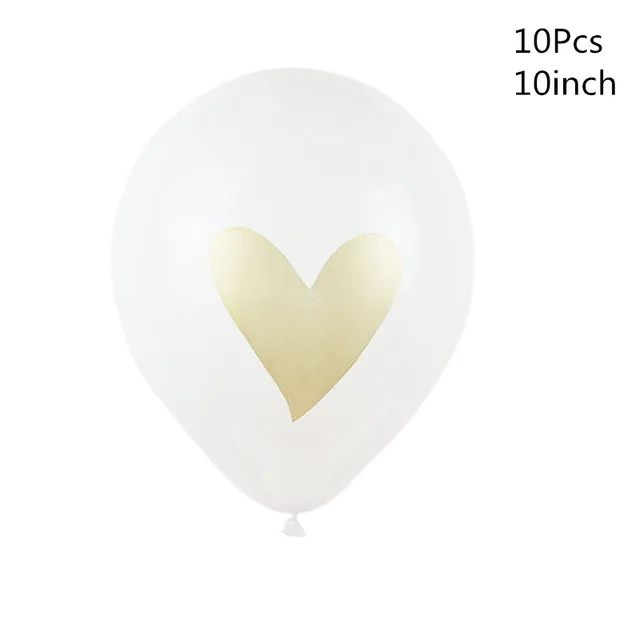 10pcs gold heart Розовые/голубые воздушные шары для малышей, воздушные шары для девочек или мальчиков, баннер для девочек, украшения для малышей, шары для девочек, Детский комплект для дня рождения - Цвет: 10pcs gold heart