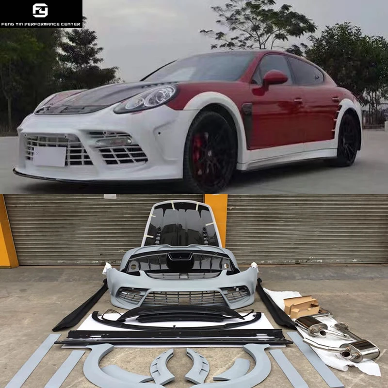 

Wide Car body kit Carbon fiber FRP Unpainted front bumper rear bumper side skirt for Porsche Panamera 970 Mansory body kit 09-15