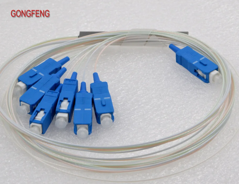 GONGFENG 10 шт. новый разъем 0 9 мм одномодовый 1:6 оптоволоконный Сплиттер PLC