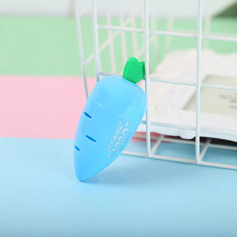 1Pcs Kawaii Lovely Plastic Carrot Automatic Pencil Sharpener Creative Stationery Gifts For Children School Stationery Supplies