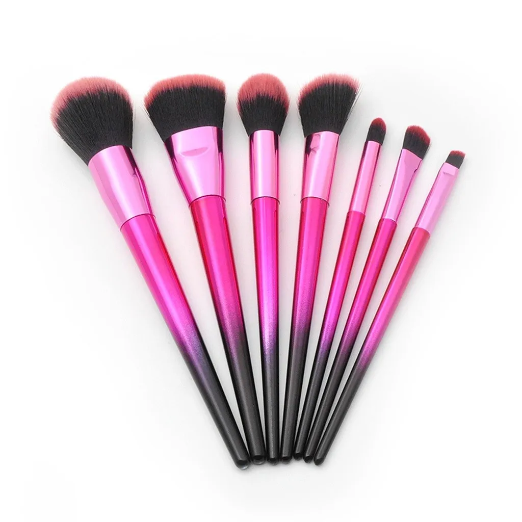 New Makeup Brushes 7PCS Top Makeup Brushes Tool Set Cosmetic Eye Shadow Foundation Beauty Make Up Brush Sets Tools 1228 - Handle Color: B