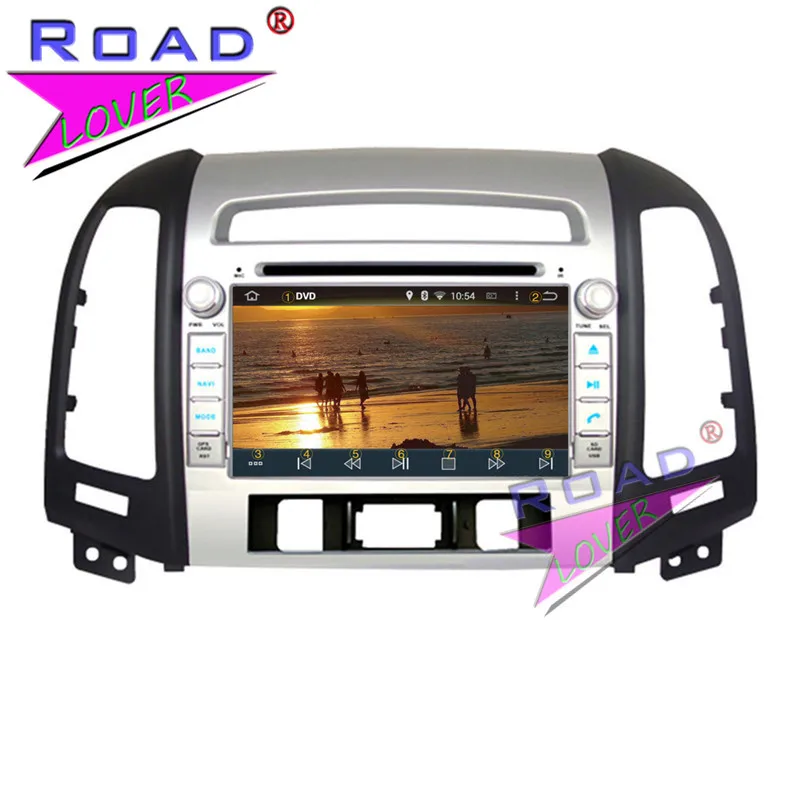 Clearance Roadlover Android 8.0 Car DVD Player For Hyundai Santa Fe 2006 2007 2008 2009 2010 2011 2012 Stereo GPS Navigation Magnitol 2Din 4