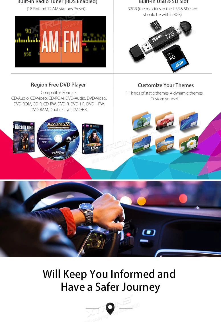 Top XTRONS 2 Din 7" HD Android 7.1 Radio GPS HDMI Car DVD Player for Mercedes Benz W209 W203 C180 C200 C220 C230 C240 C250 C270 W463 14