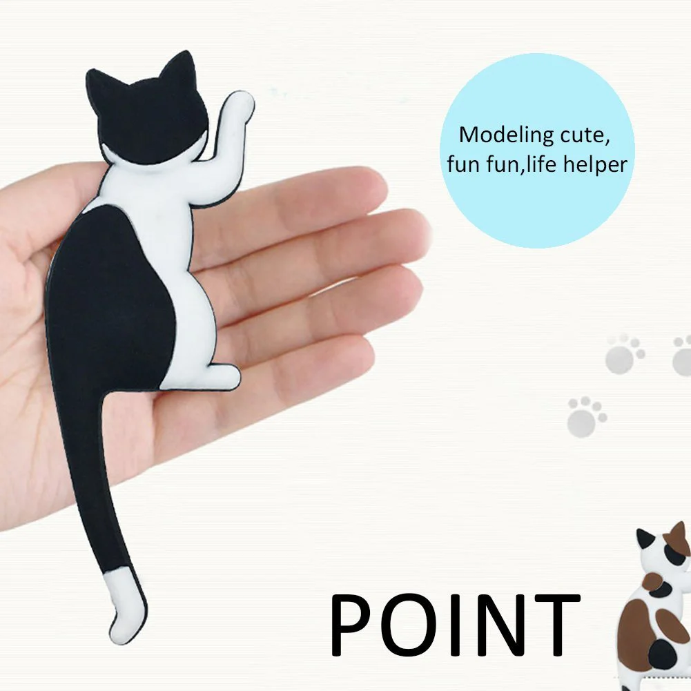 

Newly 6 Pcs/Set Magnet Hooks Cute Cartoon Cat Magnetic Fridge Refrigerator Sticker for Home Office VA88