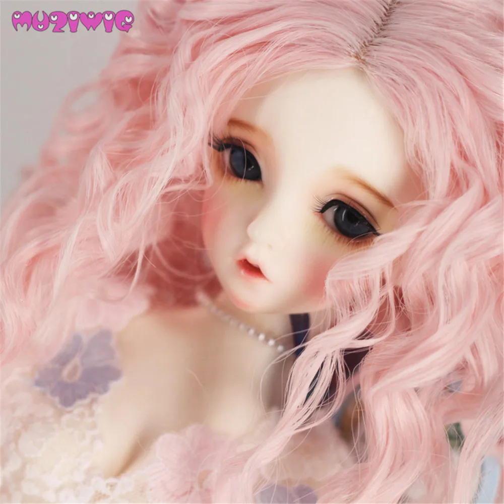 New 8/"-9/"22-23cm BJD fabric fur wig Orange red for 1//3 Lovely Mini Doll Antiskid