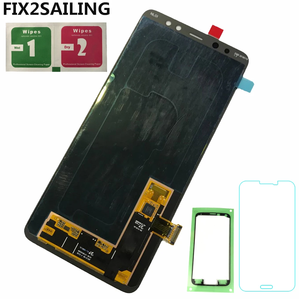 

For Samsung Galaxy A8 Plus 2018 A730 A730x LCD Display Super AMOLED 100% Tested Working Touch Screen Assembly