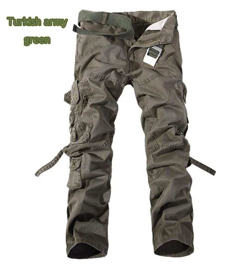

Men Overalls Large Cargo Heavy Multi-Pocket Military Type Trousers Loose Big Yards Spring And Summer Men's Casual Trousers