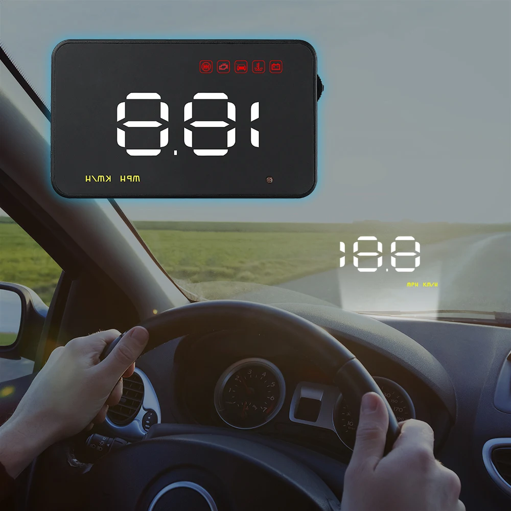 

3.5" Screen HUD A1000 OBD2 Digital speedometer Universal Car Head Up Display Windshield Projector Head Up Display Car-styling
