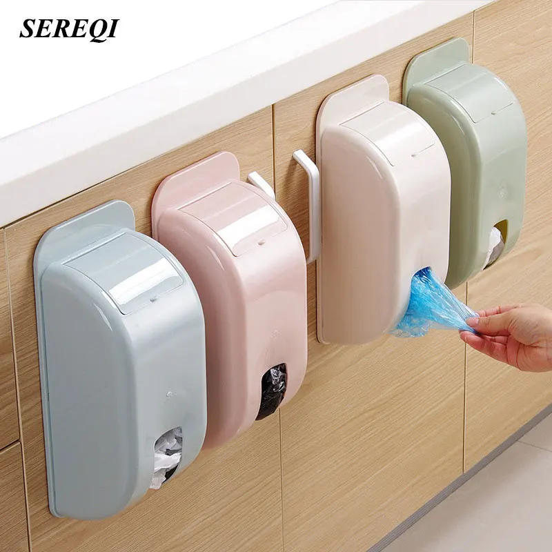 

SEREQI Home Creative Garbage Bags Storage Rack Storage Box Kitchen Bedroom Bathroom Garbage Bags Storage Holder Organizer Case