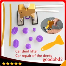 Автомобильный PDR инструмент для удаления вмятин клеевые вкладки с резиновым молотком клей для ремонтных работ вкладки устройство для беспокрасочного удаления вмятин инструменты 8X петелька для вытягивания+ 2x палочки A