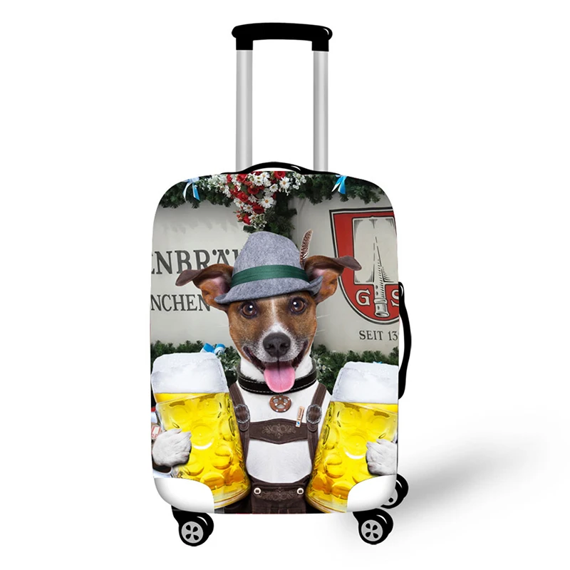 3D Собака печати путешествия багаж чемодан защитный чехол стрейч водонепроницаемый портативный Багаж Чехлы дождевик w