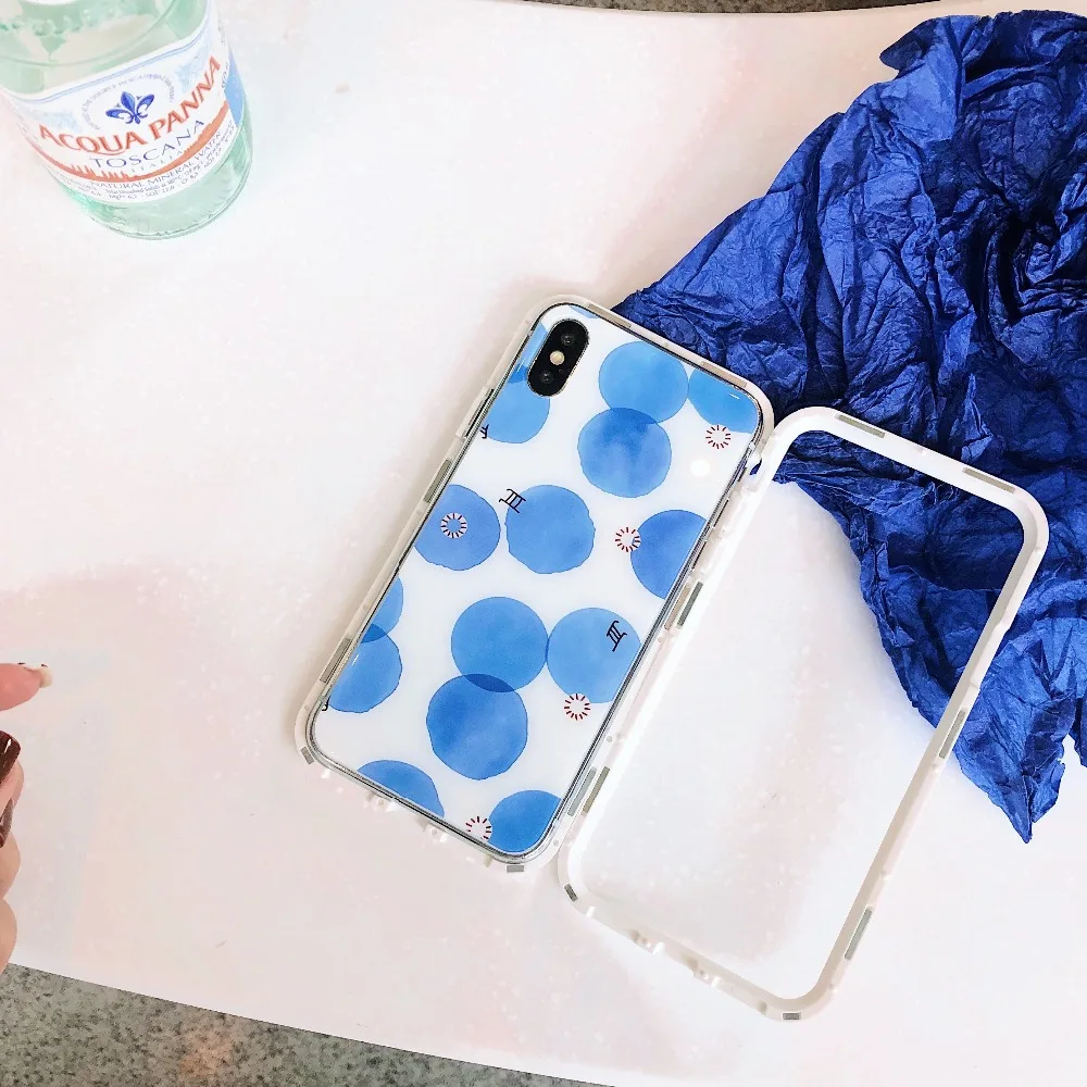 Туманно красоты для iphone X XS XR MAX Дело волны Точка прозрачный глянцевый Жёсткие