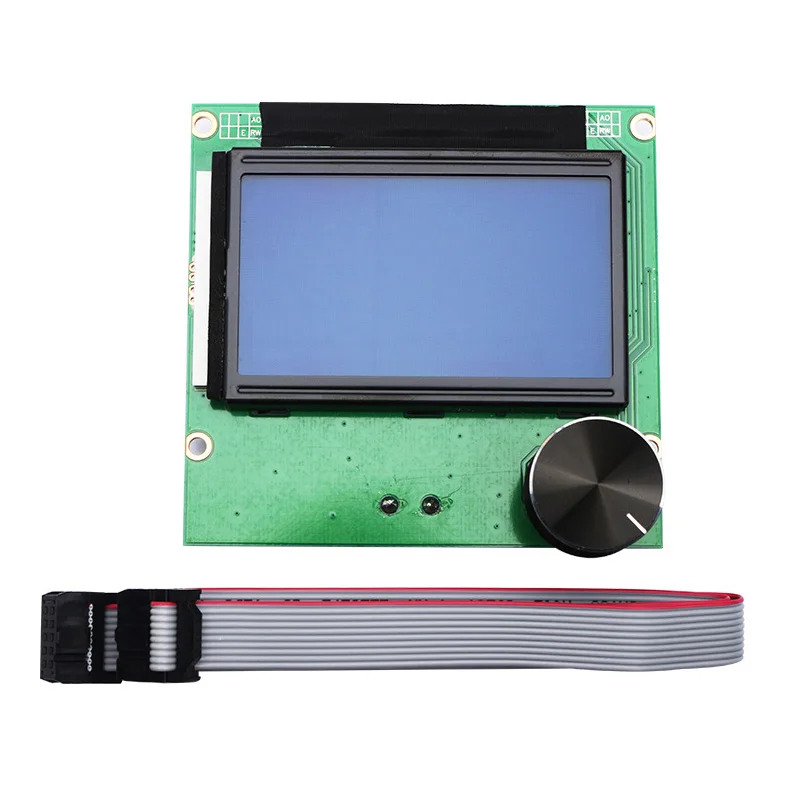 

2019 Hot Dispaly Screen 1.4 LCD 12864 RAMPS Screen with Cable for CREALITY Ender-3 3D Printer For DOY