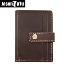 Джейсон пачка Для женщин и Для мужчин ID Card Holder Пояса из натуральной кожи кошелек порте Carte держатель кредитной карты действительно коровьей tarjetero fb4044