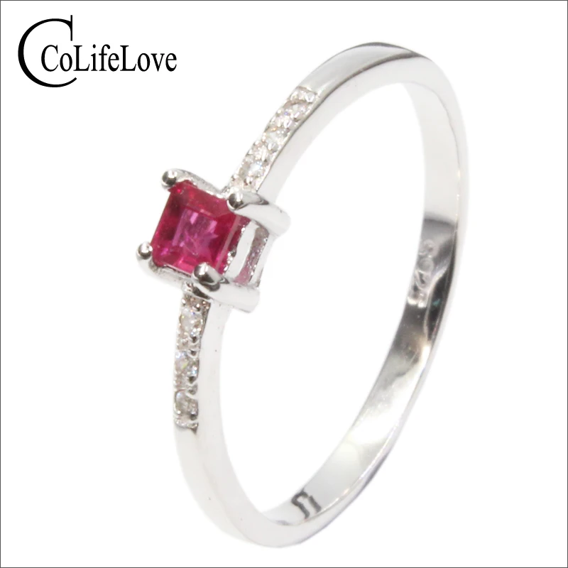Женское кольцо с красным Рубином серебро 2 8 пробы x 100% мм|gifts for women|gift giftsgift women |