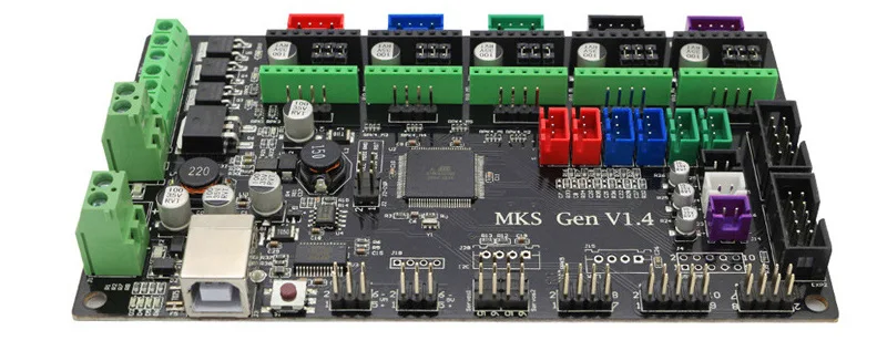 MKS Gen V1.4 плата управления Mega 2560 R3 материнская плата принтера RepRap Ramps1.4 A4988 A4982 DRV8825 tmc2100 драйверы для TEVO 3D принтер Часть