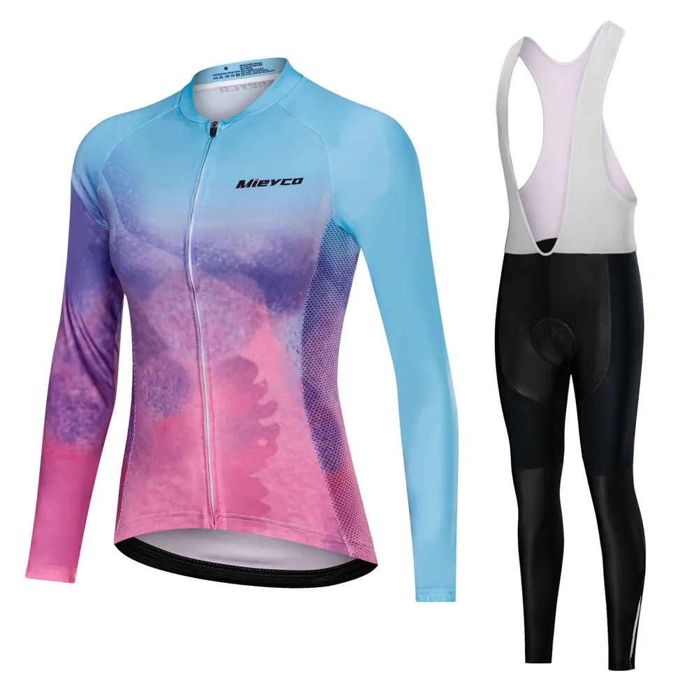 Одежда для велоспорта Pro Team для женщин, с длинным рукавом, для велоспорта, Джерси, набор, для спорта, MTB, одежда, быстросохнущая, для шоссейного велосипеда, одежда для женщин, для верховой езды, костюм - Цвет: 10