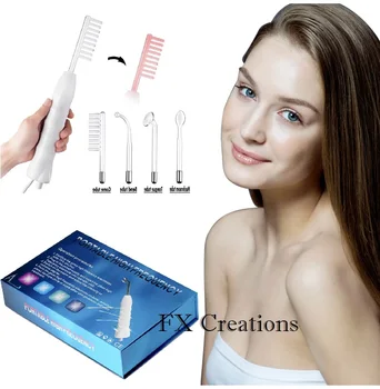 

110-240V Wand 4 in 1 High Frequency Remover Facial Skin Care Facial Spa Salon Acne Therapy Glaselektrode