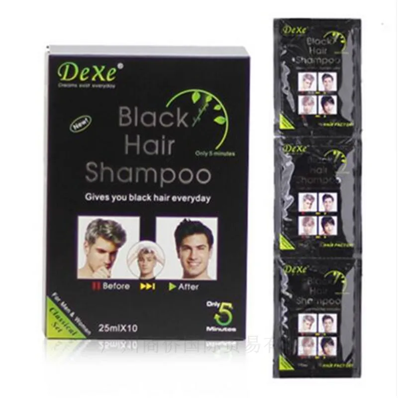 DEXE для мужчин и женщин Black Hair Color Fast Shampoo Уход за волосами 10 шт./лот|black shampoo|fast black hair