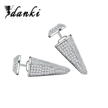 Danki Featured Brand New Jewelry Female Stud Earrings Stylish Cubic Zirconia 925 Sterling Silver Earrings for Wedding Bridemaid