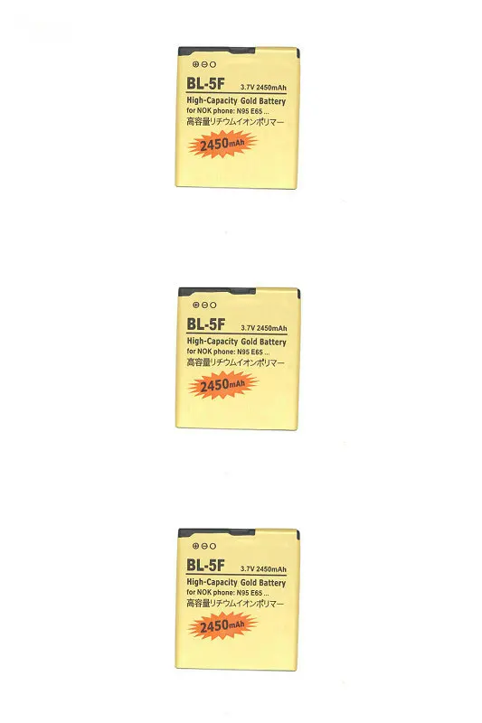 Ciszean 3 шт./лот BL-5F BL 5F BL5F золото запасная батарея для Nokia N95 N93 N93i N96 N98 N99 E65 6210 6290 6210S 6210N