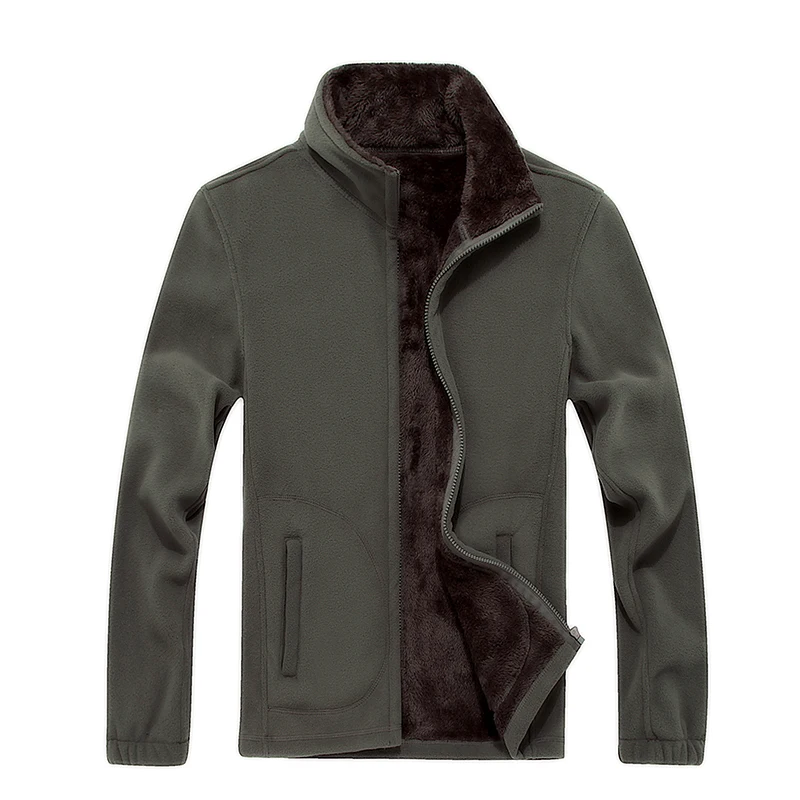 6XL 2016 New Mens Softshell Fleece Casual Jackets Men Warm Sweatshirt Thermal Coats Solid Thickened Brand