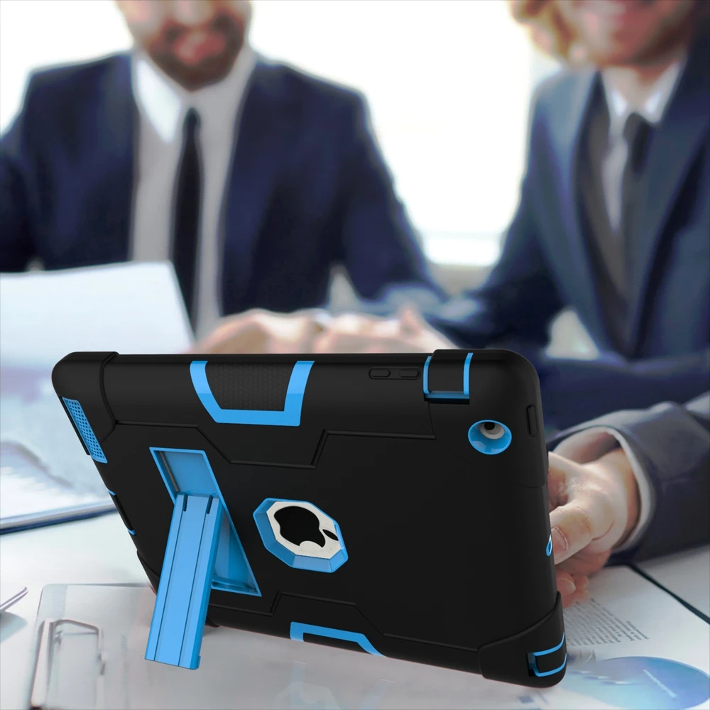 Case Shockproof Kids Safe PC Silicon Hybrid Stand Full Body Tablet Cover For Apple iPad 2-4 A1458-A1397 ipad case,tablet case
