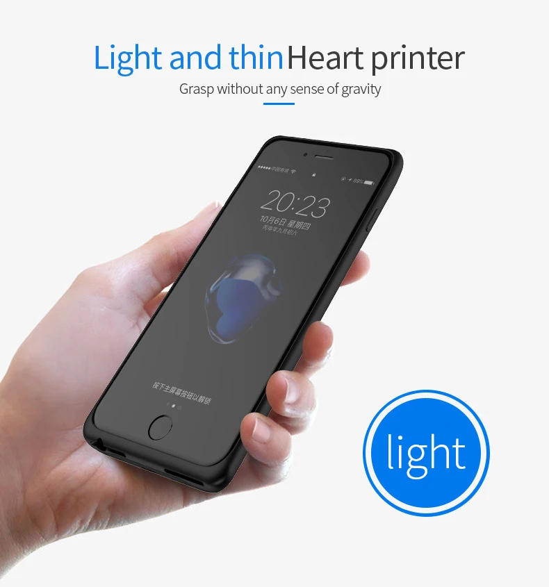 

3700mah Back Clip Battery Case power bank For iPhone 8P/7P/6P Universal Wireless Mobile Charging Treasure Power Phone Case
