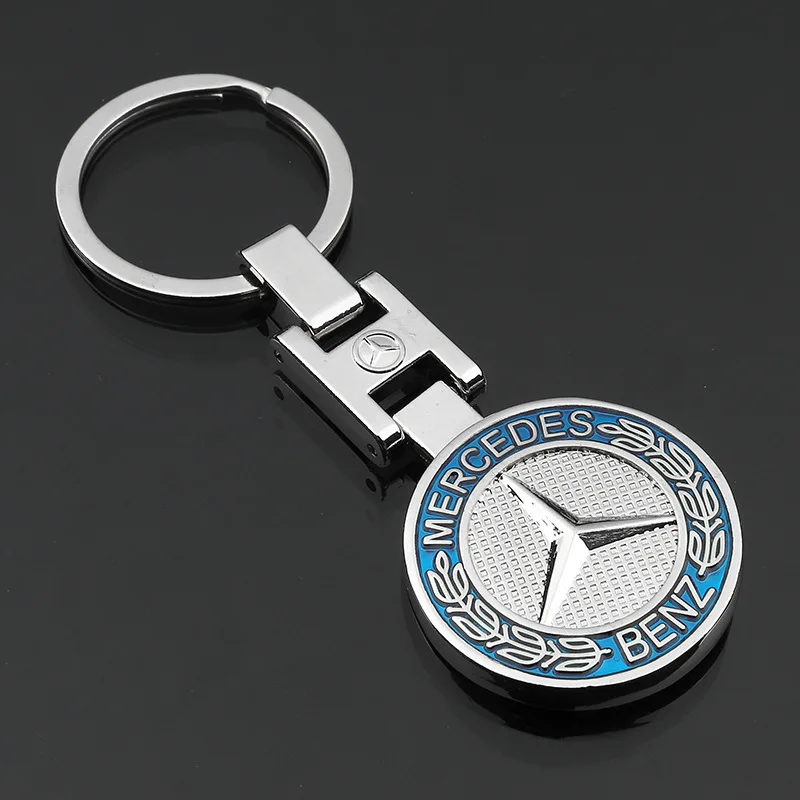 

Zinc alloy H buckle solid hollow car logo keychain key ring car accessories souvenir for Mercedes Benz