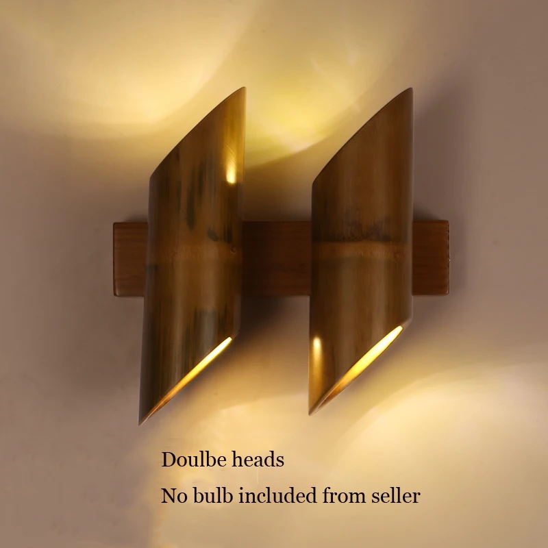 

Creative Natural Bamboo Art Wall Lamp Restaurant Cafe Dining Room Aisle Stair Corridor Lighting Fixtures Loft Wall Light