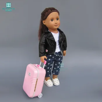 

Pink suitcase fits 43-45cm american doll and new born doll doll accessories