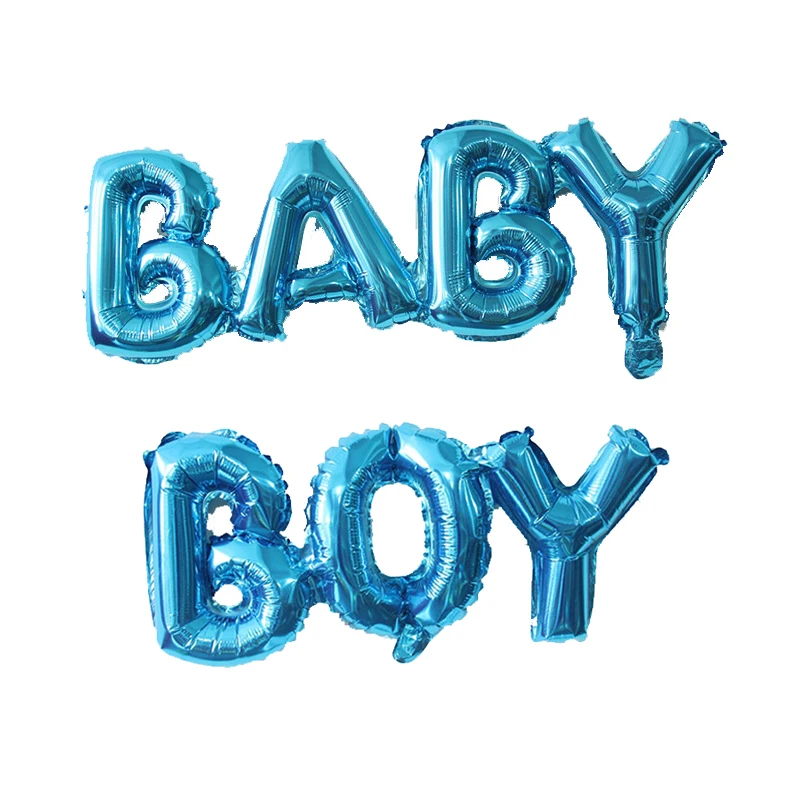 1 шт. 84*32 см Baby Shower синий Фольга шар его мальчик девочка Пол раскрыть Днем Рождения