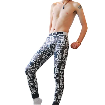 

KWAN.Z thermo underwear for men cotton thin section print mens thermal underwear cueca compression underwear pajamas termica