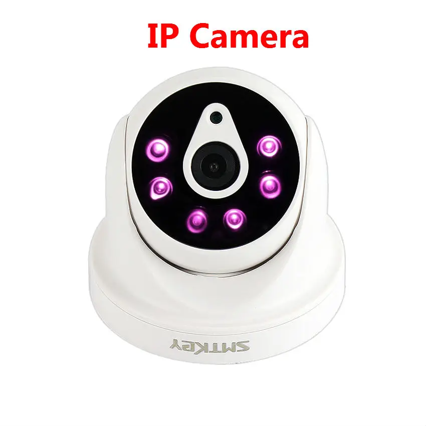 

Fixed 3.6mm Lens Onvif Night Vision Indoor IP Dome Camera 6pcs Array IR LED 720P 1MP Wired IPC Camera