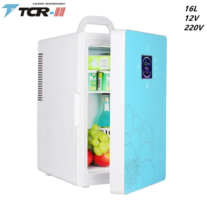 

TTCR-II Touch LCD display temperature Car Fridge 16L 220V 12V Multi-Function Cooler Freezer Warmer Portable auto Fridge Freezer