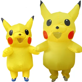 

Cute Pikachu Inflatable Costume For Adult Child Christmas/Halloween/Birthday/Make-up Party Fun Toy Dress Up Cosplay Suits Outfit