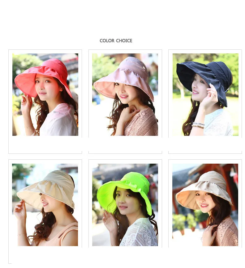 sun visor hat sun hats for women with big heads chapeu feminino beach hat summer uv protection hats (14)