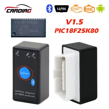 

Super Mini ELM327 V1.5 With PIC25K80 Chip With Switch ELM 327 Bluetooth code reader Works on Android 16pin OBD2 Diagnostic tool