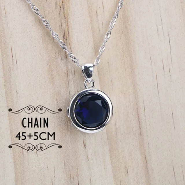 Ladies Silver 925 Jewelry Sets For Women 2018  Blue Cubic Zirconia Rings/Bracelets/Earrings/Pendant Necklace Set Free Gift Box - Image 3