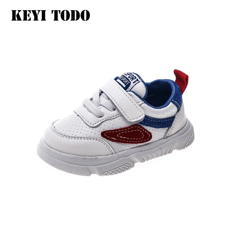 

KEYITODO Girl Soft white shoes spring autumn boys casual shoes children kids sneakers anti-skid baby sports Toddler Shoes C606